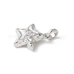 Brass Micro Pave Cubic Zirconia Pendants&nbsp;KK-P290-44B-P