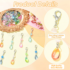 30Pcs 6 Styles Cat Eye Pendant Decorations&nbsp;HJEW-YW00406
