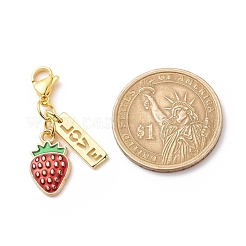Alloy Enamel Fruit Pendant Decorations&nbsp;HJEW-JM00713-02