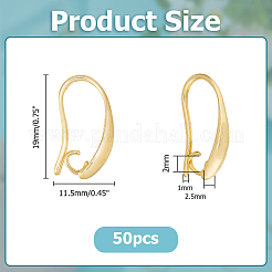 50Pcs Brass Earring Hooks&nbsp;KK-HS0001-75