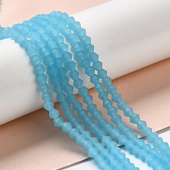 Imitation Jade Frosted Glass Bead Strands&nbsp;EGLA-A039-J4mm-MD03