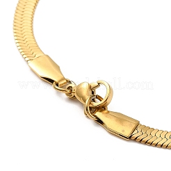 Ion Plating(IP) 304 Stainless Steel Herringbone Chain Necklace for Men Women&nbsp;X-NJEW-E076-04C-G