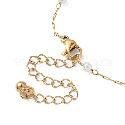 Round  ABS Imitation Pearl Beaded Link Bracelets for Women&nbsp;BJEW-JB11836