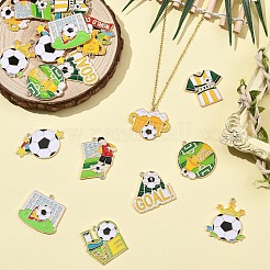 20Pcs 10 Styles Alloy Enamel Pendants&nbsp;ENAM-YW0009-29