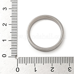 304 Stainless Steel Grooved Ring Settings&nbsp;STAS-D151-01C-P