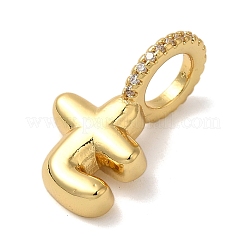 Brass Micro Pave Cubic Zirconia Pendants&nbsp;KK-K345-13T-G
