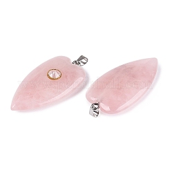 Natural Rose Quartz Pendants&nbsp;G-Q601-47H