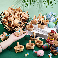 40Pcs Bamboo Weaving Basket Mini Model&nbsp;AJEW-WA0001-77