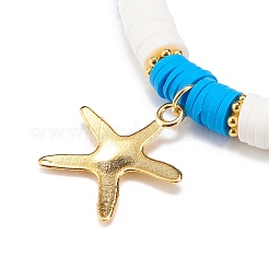 4Pcs 4 Style Handmade Polymer Clay Heishi Surfer Stretch Bracelets Set&nbsp;BJEW-JB08638