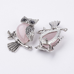 Natural Rose Quartz Pendants&nbsp;G-E442-01L