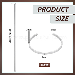 15Pcs Stainless Steel Bangle Makings&nbsp;FIND-BC0014-34A
