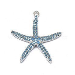 Alloy Micro Pave Cubic Zirconia Pendants&nbsp;PALLOY-F249-15