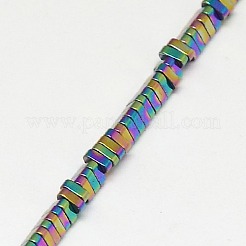 Electroplate Non-magnetic Synthetic Hematite Beads Strands&nbsp;G-J174-3x3mm-03