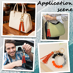 1Pc PU Leather Tassel Keychains&nbsp;KEYC-CL0001-50A