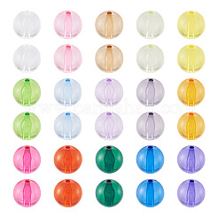 90Pcs 15 Colors Transparent Acrylic Beads&nbsp;MACR-TA0001-21