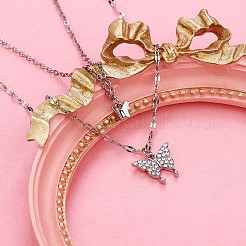 Alloy Butterfly Pendant Necklaces for Women&nbsp;JN1064A