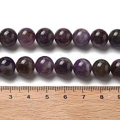 Round Natural Chevron Amethyst Bead Strands&nbsp;G-S380-01B-01