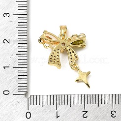 Brass Micro Pave Cubic Zirconia Pendants&nbsp;KK-E804-01G-B