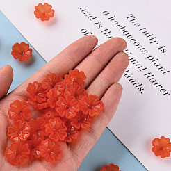 Transparent Frosted Acrylic Bead Caps&nbsp;X-MACR-S371-04A-726