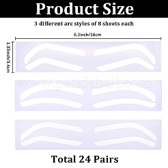 24Pcs 3 Styles Plastic Eyebrow Tattoo Practice Skin&nbsp;AJEW-CP0009-58A