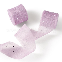 2Rolls Polyester Hot-fix Rhinestone Raw Edges Ribbon&nbsp;OCOR-TA0003-95C
