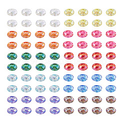 100Pcs UV Plating Transparent Acrylic European Beads&nbsp;OACR-TA0004-92