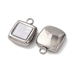 304 Stainless Steel Resin Pendants&nbsp;STAS-P406-15B-P