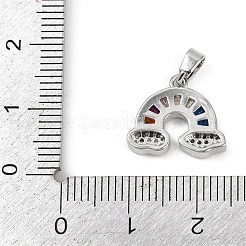Brass Micro Pave Cubic Zirconia Pendants&nbsp;KK-L231-02P