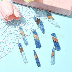8Pcs 4 Styles Transparent Resin & Walnut Wood Pendants&nbsp;RESI-FS0001-77