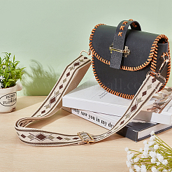 Rhombus Pattern Adjustable Cotton Bag Strap&nbsp;FIND-WH0092-46