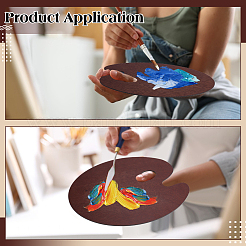 1Pc Wooden Oil Painting Palette&nbsp;AJEW-BC0009-33