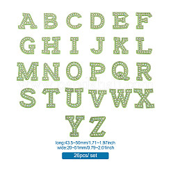 Alphabet Resin Rhinestone Patches&nbsp;DIY-TAC0005-45G