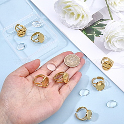 DIY Oval Finger Rings Making Kit&nbsp;DIY-BBC0003-15G