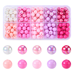 200Pcs 10 Colors Opaque Acrylic Beads&nbsp;MACR-YW0003-72