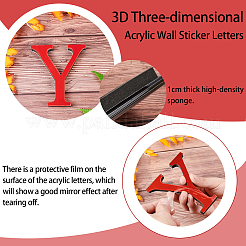 Acrylic Mirror Wall Stickers Decal&nbsp;DIY-CN0001-13B-Y