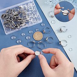 DIY Flat Round Cuff Ring Making Kit&nbsp;DIY-UN0003-46