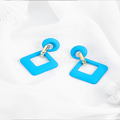 1 Pair Acrylic Dangle Stud Earrings&nbsp;EJEW-LP0007-121