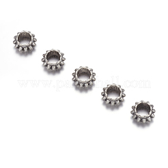 Antique Silver Alloy Rondelle Spacers Beads&nbsp;X-AB30