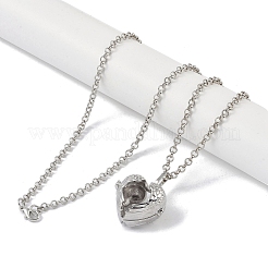 Brass Rhinestone Pendant Necklaces&nbsp;NJEW-G089-16D-P