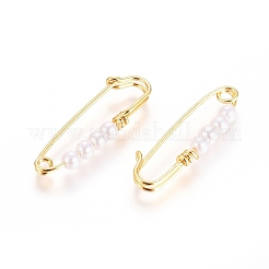 Brass Kilt Pin Brooch Findings&nbsp;X-KK-G389-30G