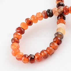 Dyed Natural Carnelian Stone Bead Strands&nbsp;X-G-R186-08