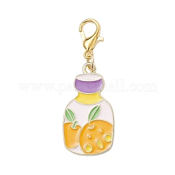 Orange Bottle Alloy Enamel Pendant Decorations&nbsp;HJEW-JM03956