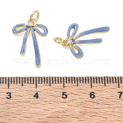 Rack Plating Brass Pave Clear Cubic Zirconia Pendants&nbsp;CU-CBA01AA-02-G