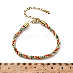 Twisted Nylon Cord Bracelets for Women&nbsp;BJEW-V007-01G-01