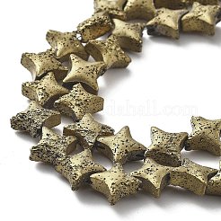 Electroplated Natural Lava Rock Beads Strands&nbsp;G-A251-C01-01A