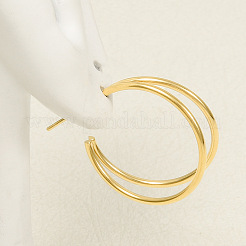 Fashionable 304 Stainless Steel C-Shaped Stud Earrings&nbsp;RC4314-2