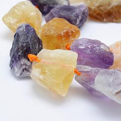 Rough Natural Amethyst and Citrine Beads Strands&nbsp;G-K203-60
