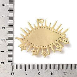 Rack Plating Brass Cubic Zirconia Pendants&nbsp;KK-G504-22G-01