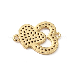 Rack Plating Brass Micro Pave Cubic Zirconia Connector Charms&nbsp;KK-O142-26G