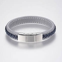Braided Leather Cord Bracelets&nbsp;BJEW-H561-03